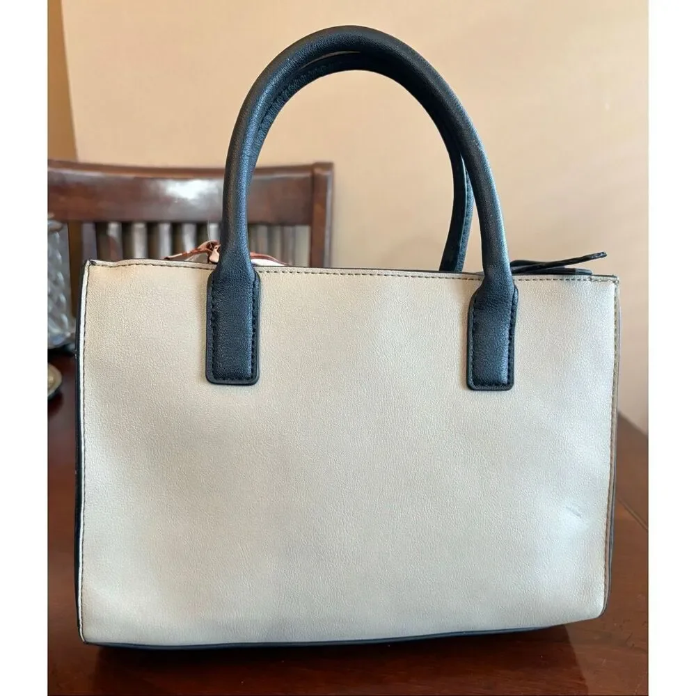 NINE WEST - EUC Tri-Color Tailored Faux Leather Satchel. Organization Galore